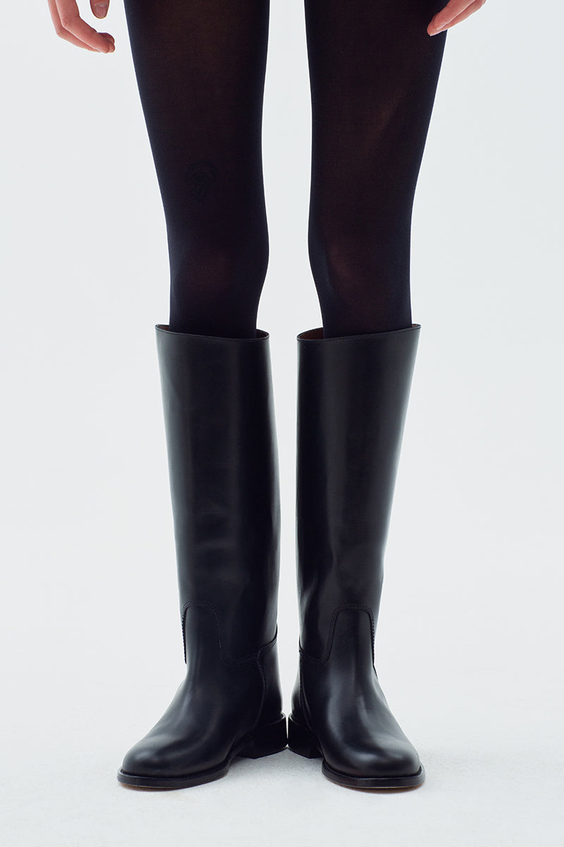 Louis Vuitton Heritage Black Leather Riding Boots